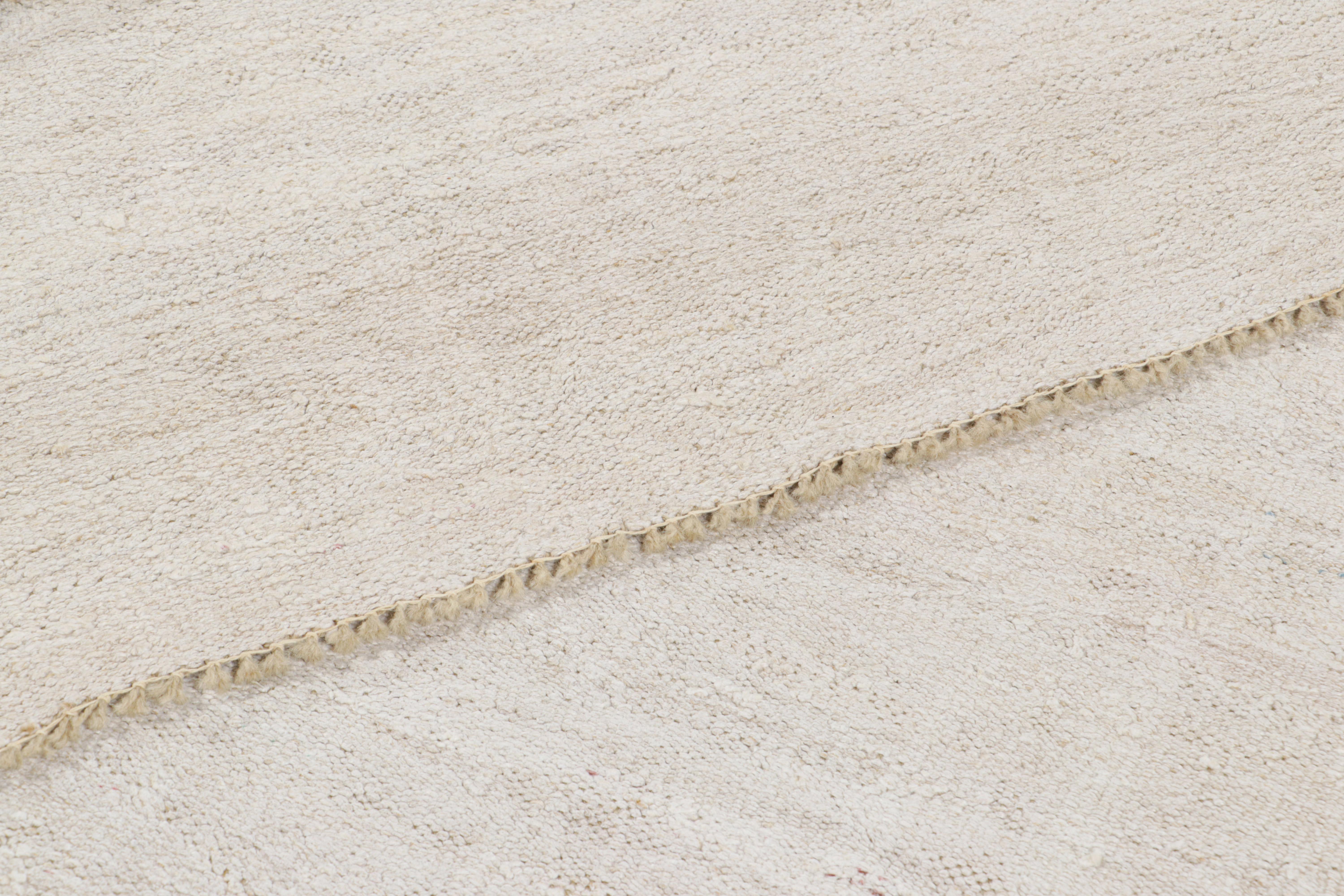 Wool Vintage Oversized Kilim in White and Beige Tones from Rug & Kilim For Sale