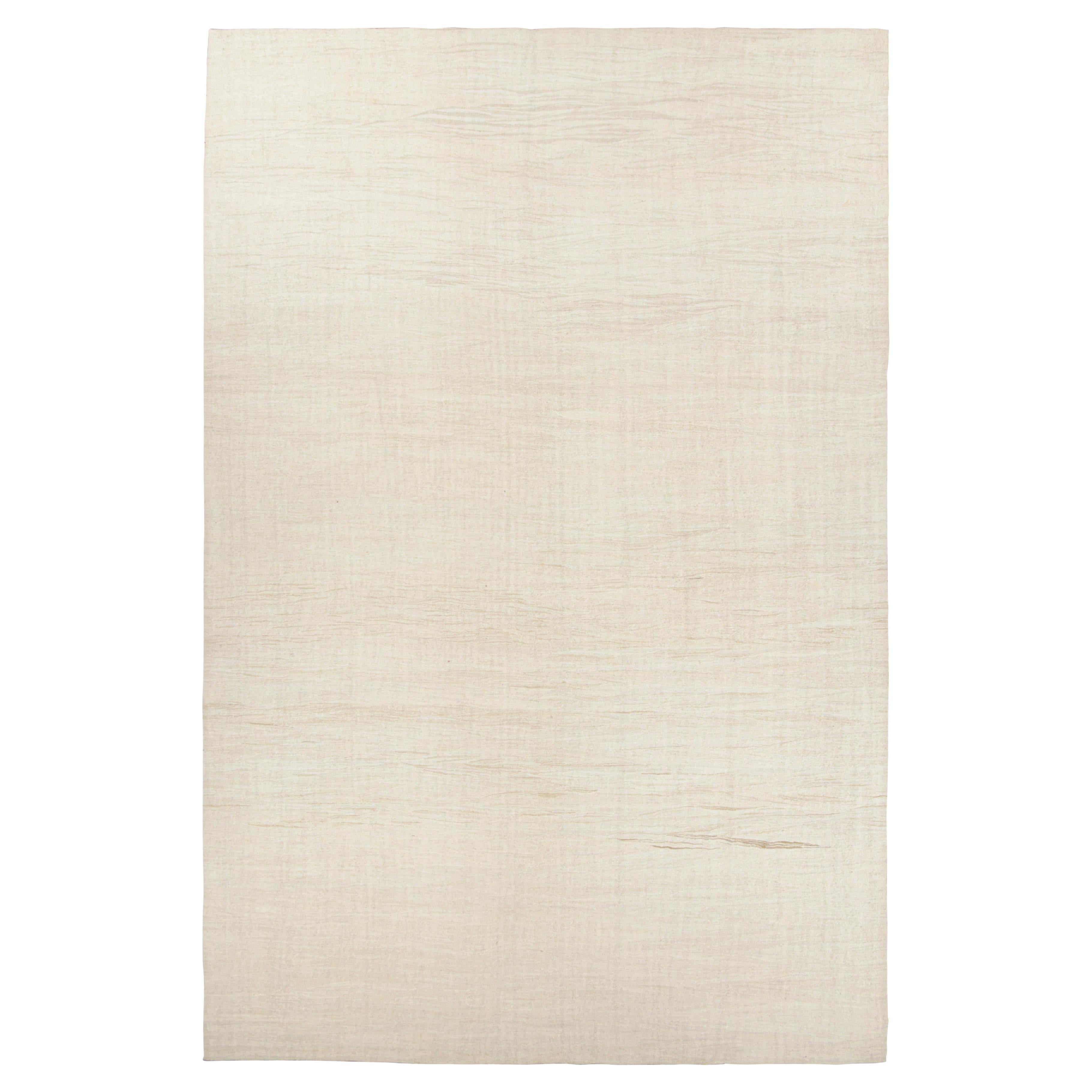 Vintage Oversized Kilim in White and Beige Tones