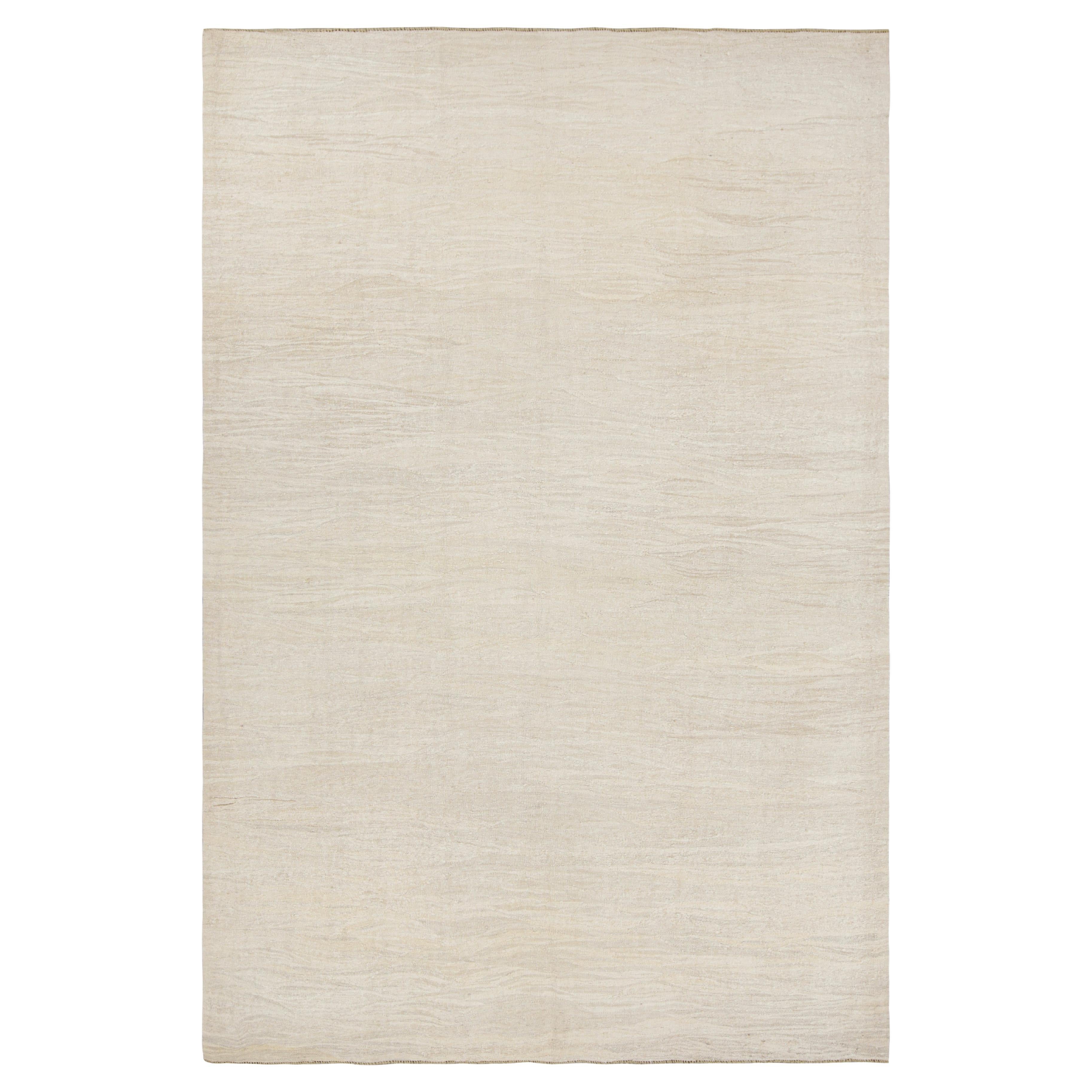 Vintage Oversized Kilim in White and Beige Tones from Rug & Kilim