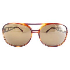 Vintage Oversized Medium Tortoise Sunglasses Made In France 1980's
