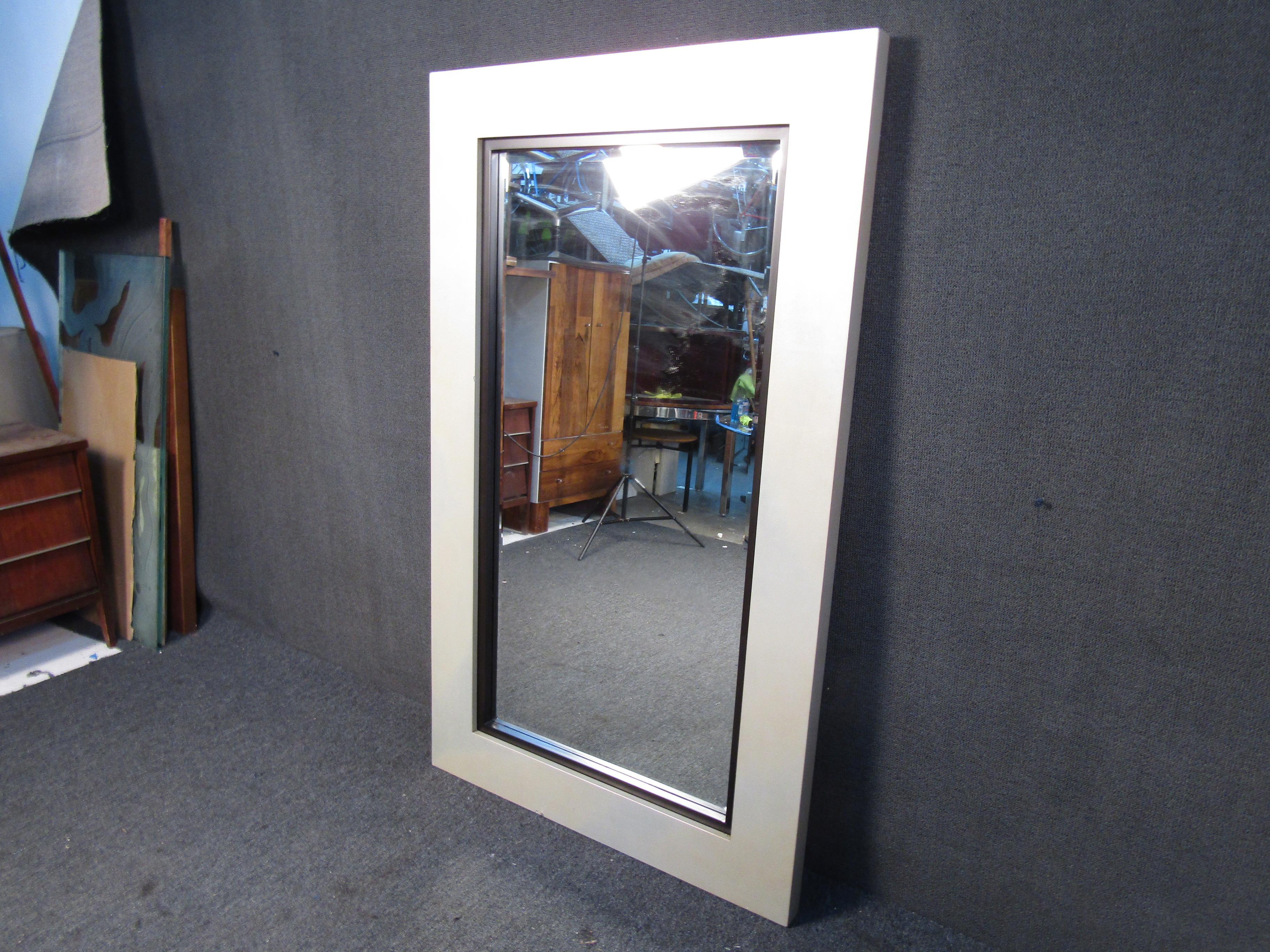 Mid-Century Modern Vintage Oversized Mirror For Sale