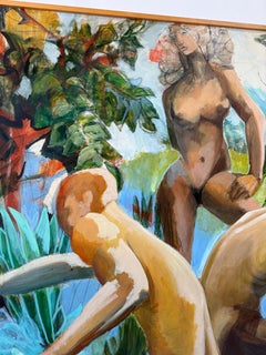 Vintage Oversized Nude Oil on Canvas Painting Signed Kovaleski