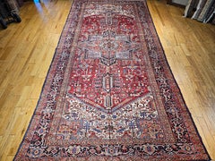 Antique Oversized Persian Heriz Serapi Rug with Vegetable Dyes