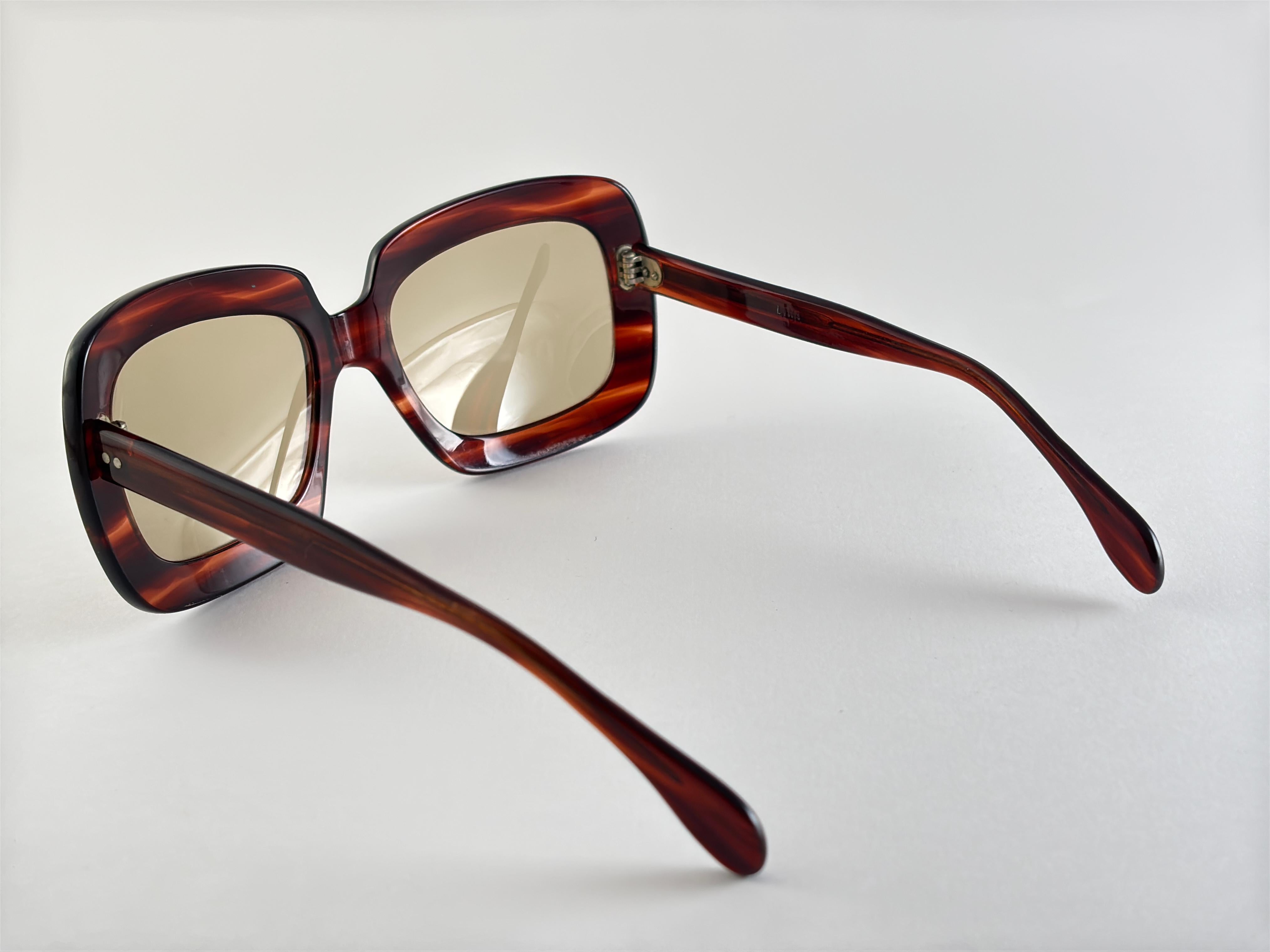 Marron Lunettes de soleil vintage surdimensionnées 