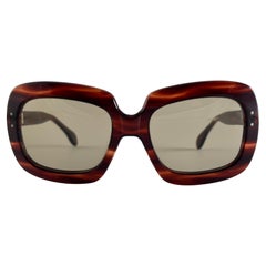 Vintage Oversized Tortoise " Lina " Sunglasses 1970's Made In France