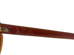 Vintage Oversized Translucent Brown Sunglasses 1970's Made in France
