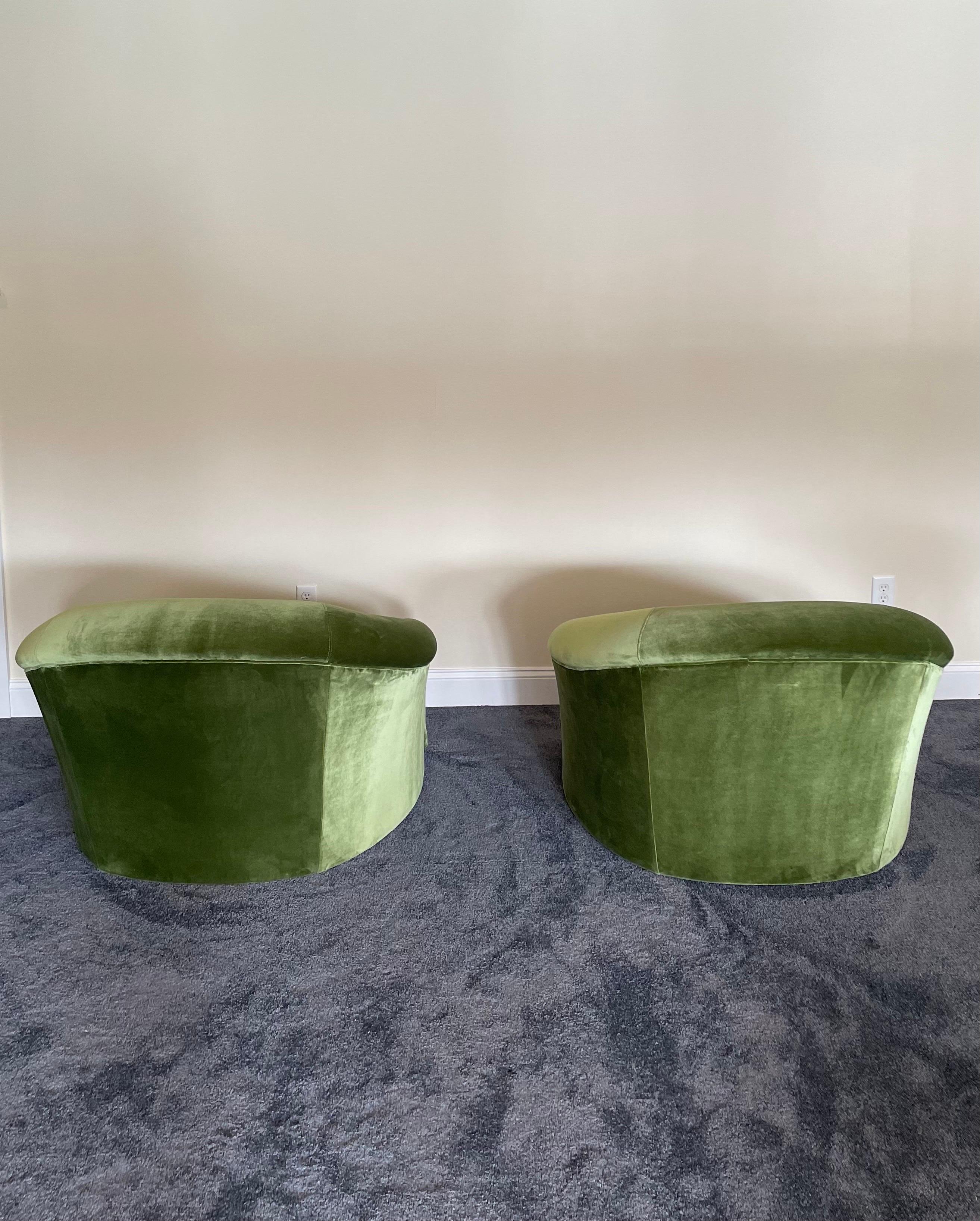 Vintage Oversized Tub Chairs by Sally Sirkin Lewis for J Robert Scott- a Pair For Sale 3