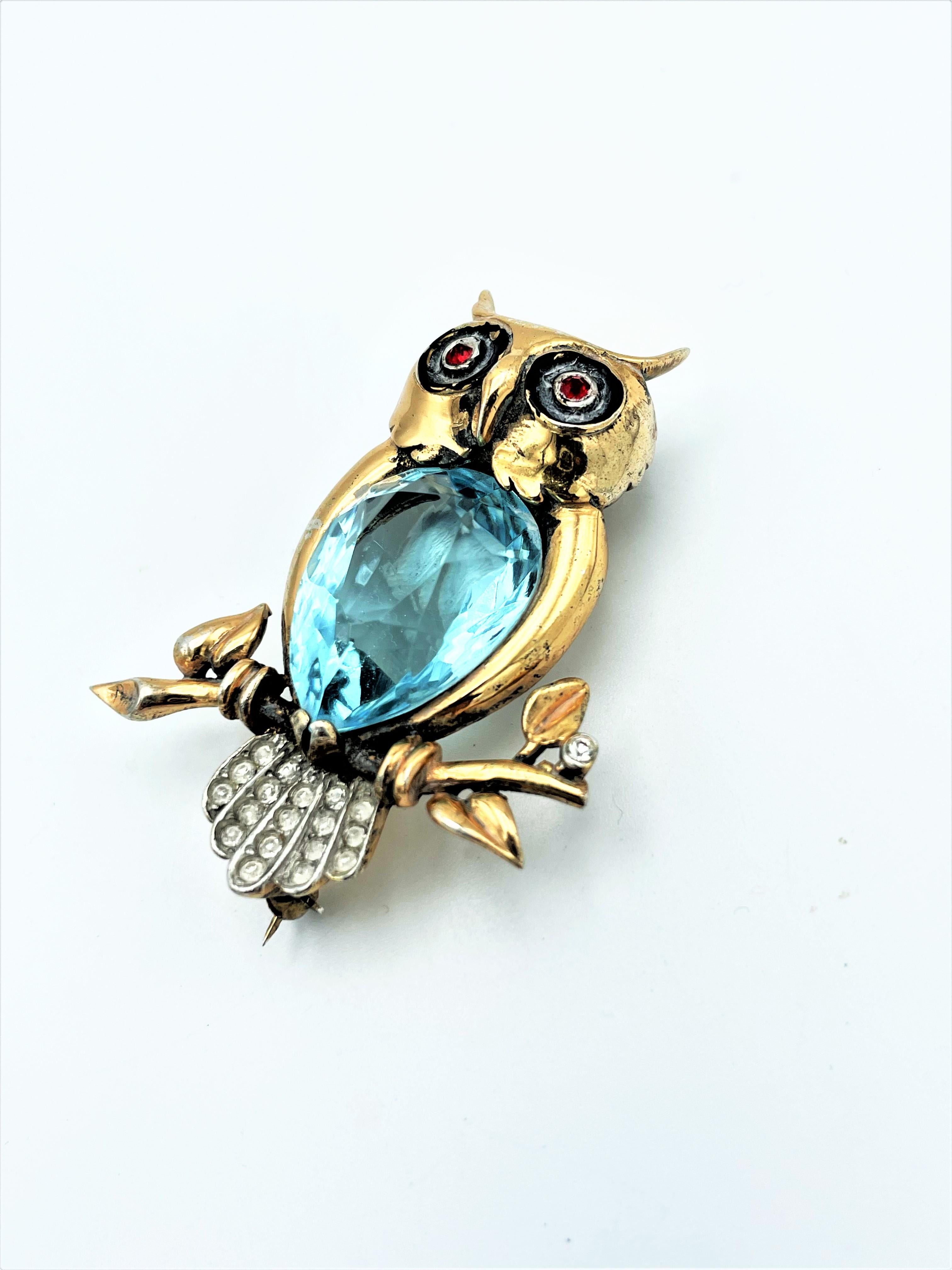 vintage owl pin