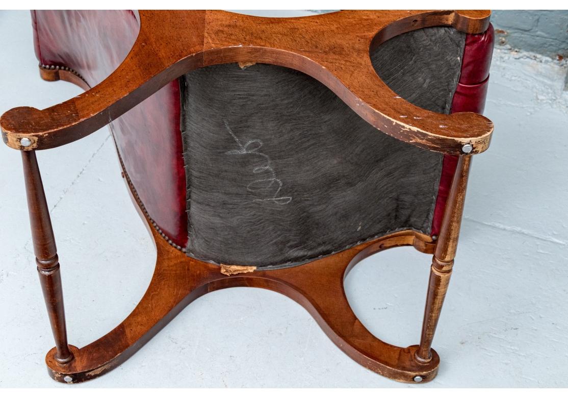 Chaise longue en cuir Vintage Oxblood en vente 10
