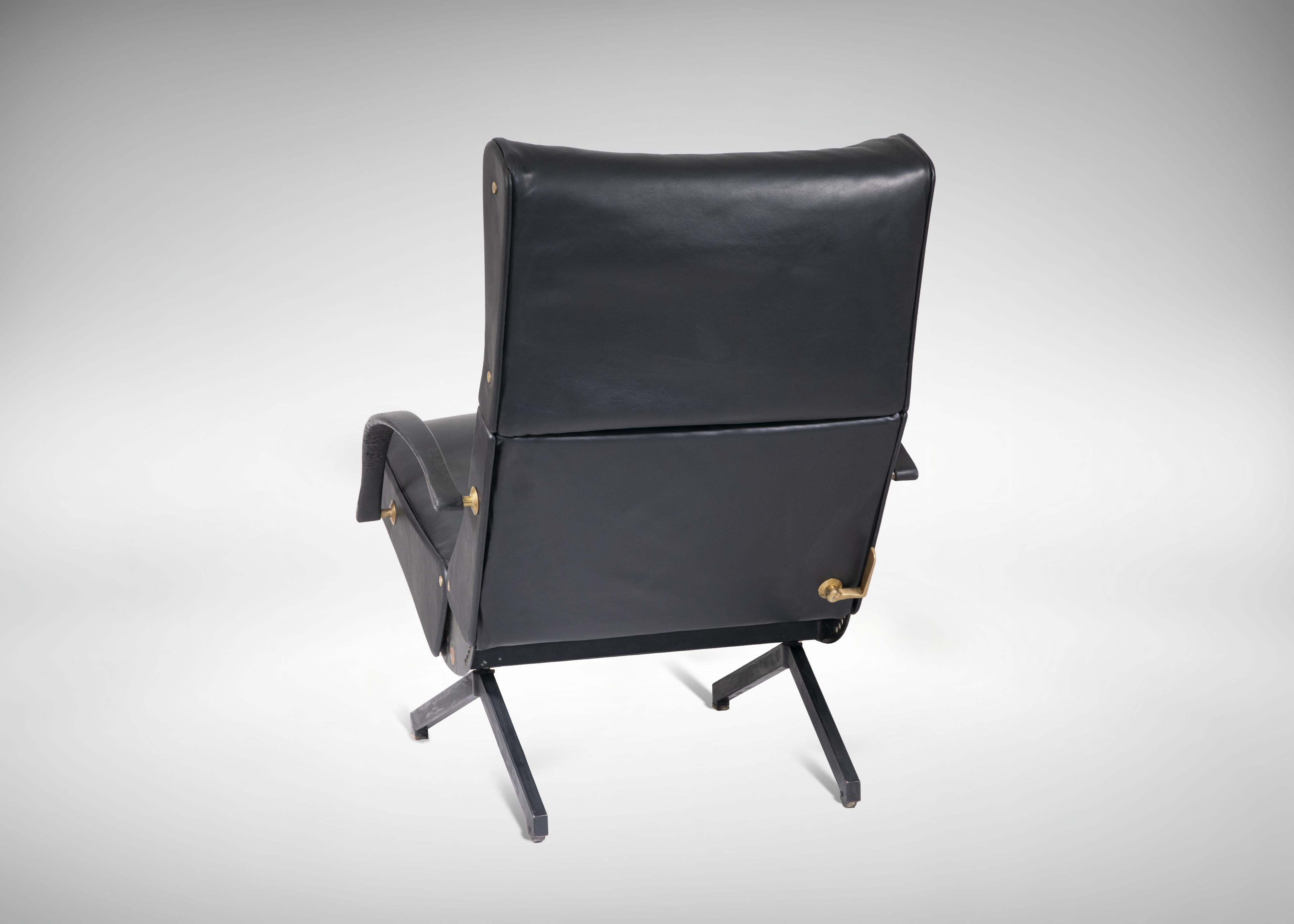 Verstellbarer Vintage-Sessel P40 von Osvaldo Borsani für Tecno, 1956 (Mitte des 20. Jahrhunderts) im Angebot