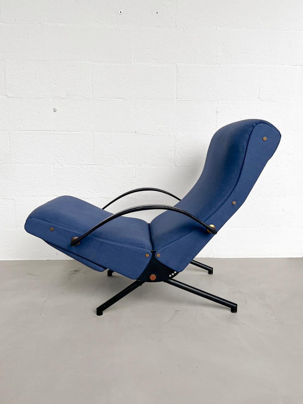 Metal Vintage P40 lounge chair by Osvaldo Borsani For Sale