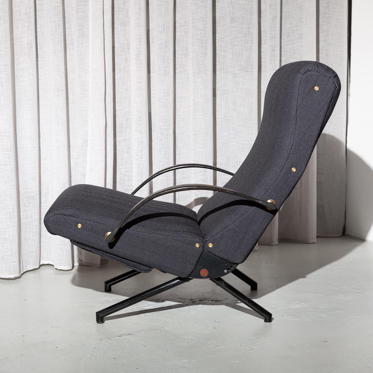 Mid-Century Modern Rare vintage first series P40 lounge chair by Osvaldo Borsani for Tecno For Sale