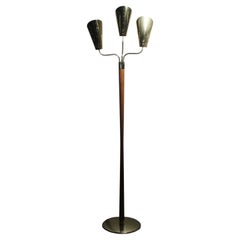 Vintage Triple Sconce Floor Lamp by Lightolier, attr. to Paavo Tynell