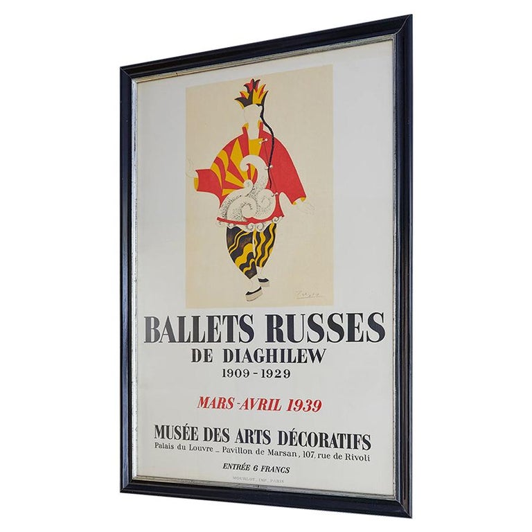 Vintage Pablo Picasso "Ballets Russes" Exhibition Poster, France 1939 For Sale