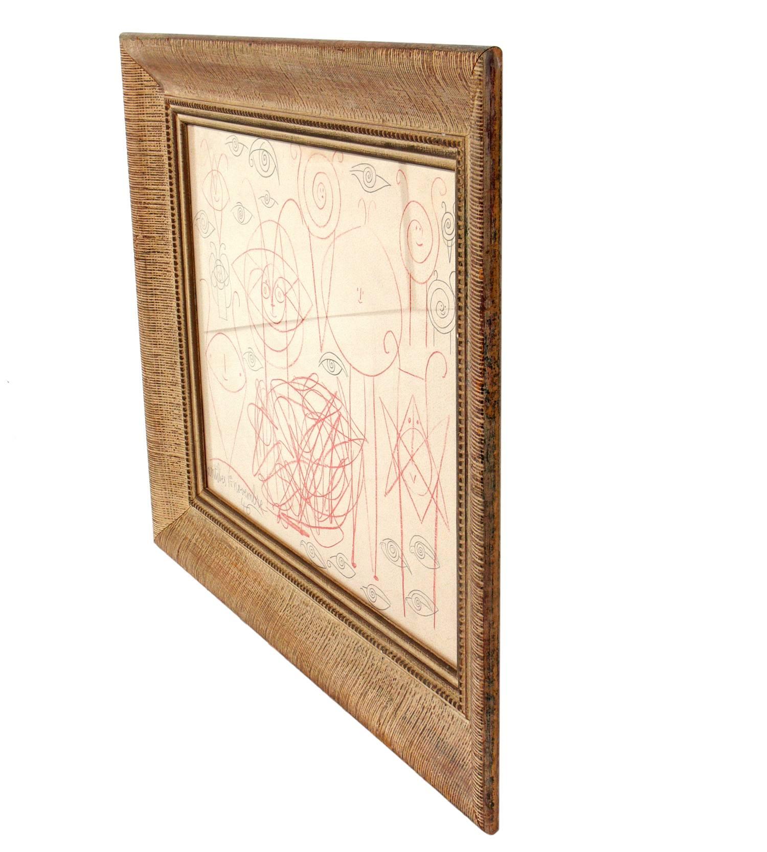 Vintage abstract color lithograph, after an original drawing by Pablo Picasso, from the limited edition portfolio 