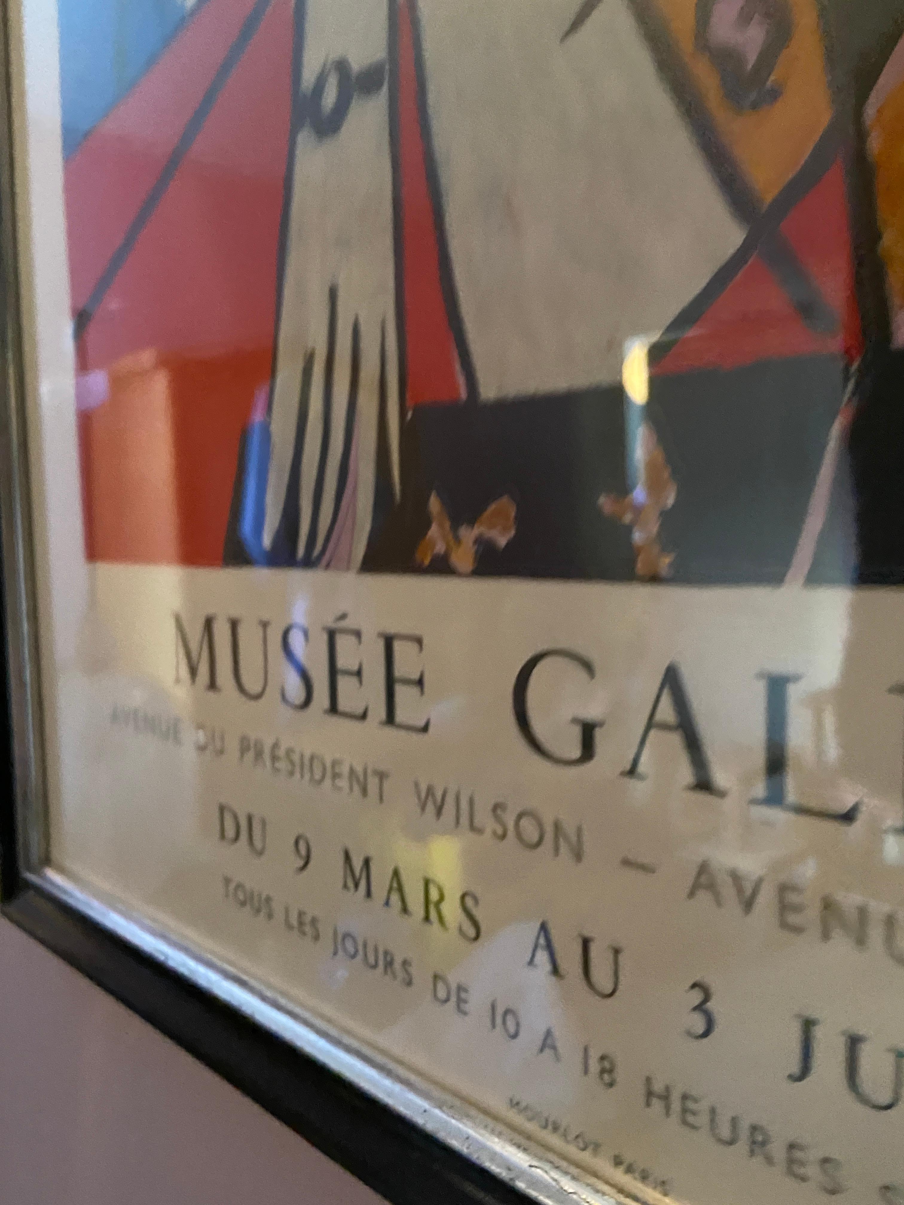 French Vintage Pablo Picasso Exhibition Poster from Musée Galliéra, France, 1956