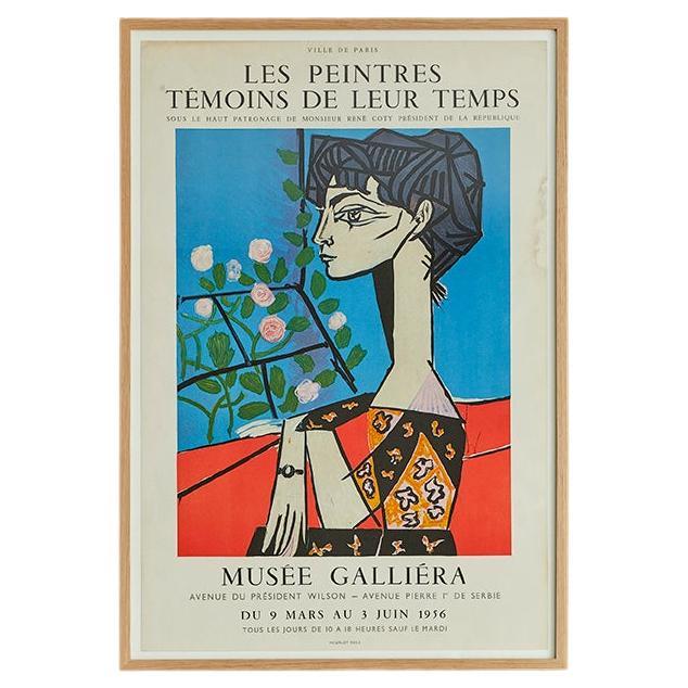 Vintage Pablo Picasso Exhibition Poster from Musée Galliéra, France, 1956 For Sale