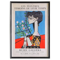 Vintage Pablo Picasso Exhibition Poster in Antique Frame, France, 1956