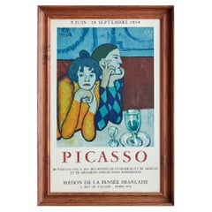 Vintage Pablo Picasso Exhibition Poster in Wooden Frame, France, 1956