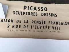 Vintage Pablo Picasso Poster Created for the 1958 Exhibition