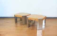 Vintage Pace Collection Burlwood Side Tables