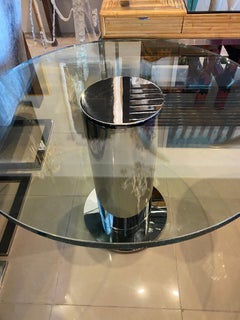 Vintage Pace Collection Chrom Säule Mitte Eintrag Tabelle