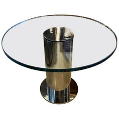 Vintage Pace Collection Chrome Column Center Entry Table