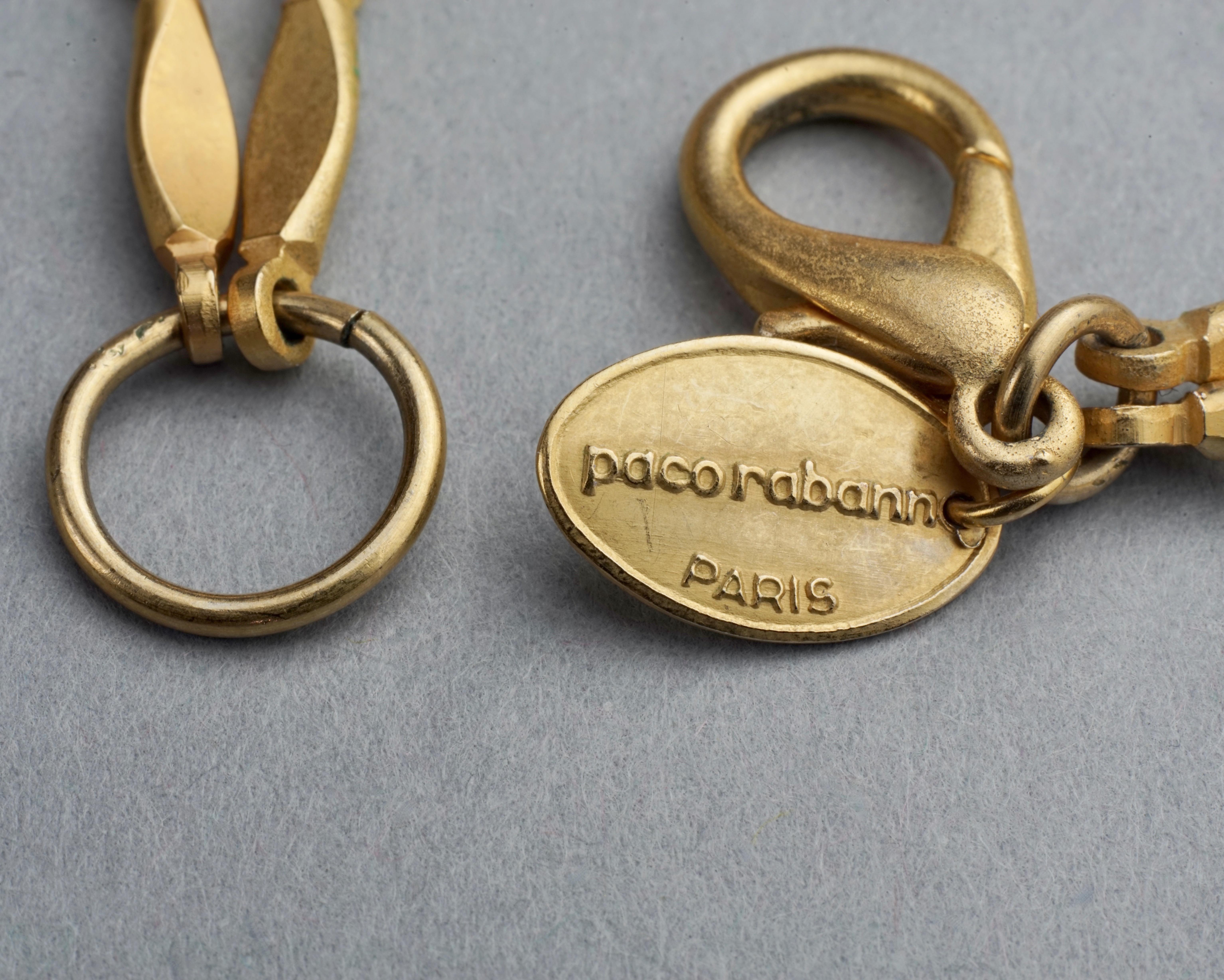 Lagenhalskette, PACO RABANNE von Georges Desrues, Sternzeichen-Scheiben, Vintage im Angebot 5