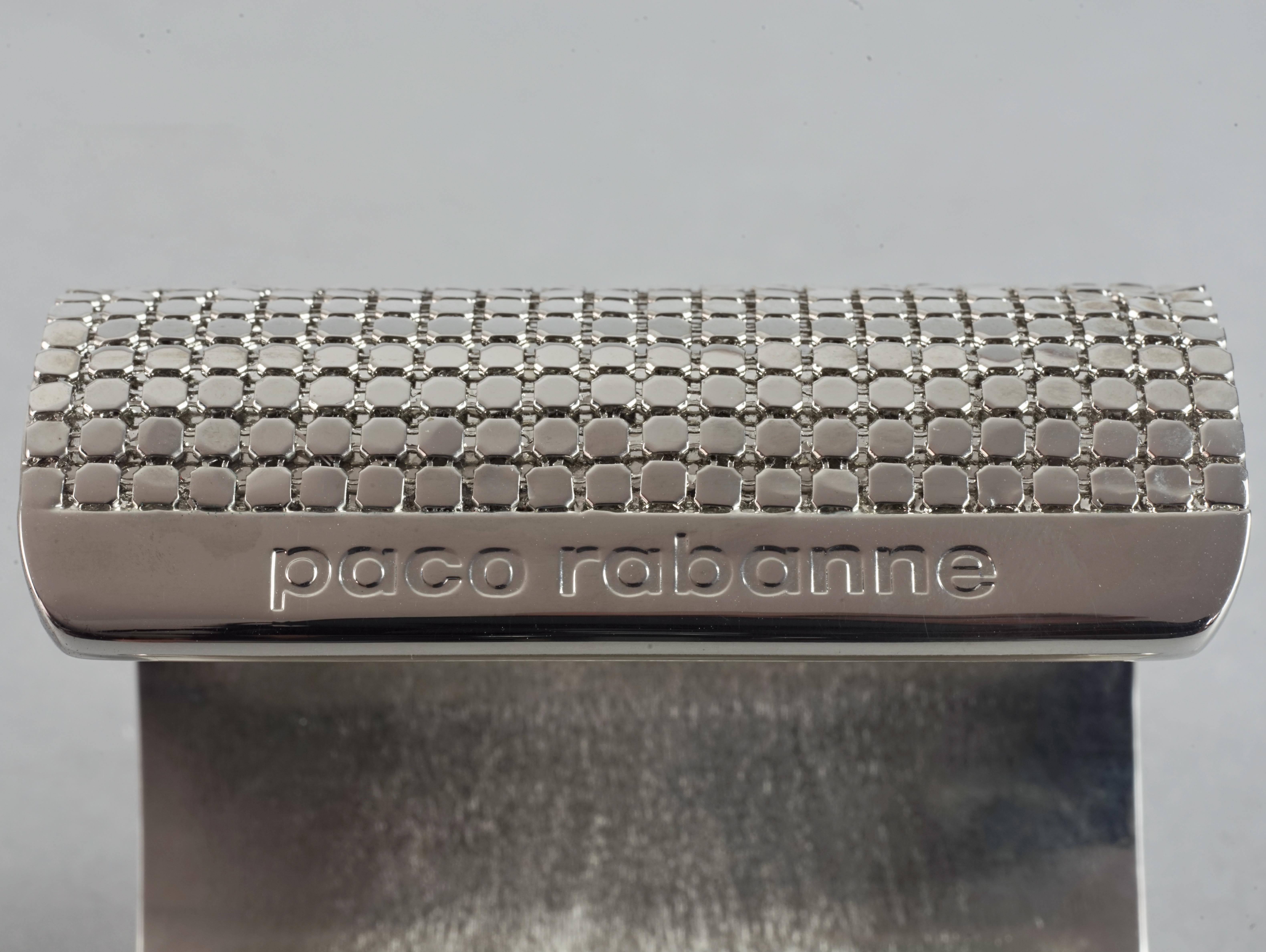 Vintage PACO RABANNE Disco Mesh Cuff Bracelet 	 For Sale 3