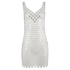 Vintage Paco Rabanne S/S 2004 Mini robe en PVC translucide Vintage Paco Rabanne S/S 2004 Mini robe en PVC translucide