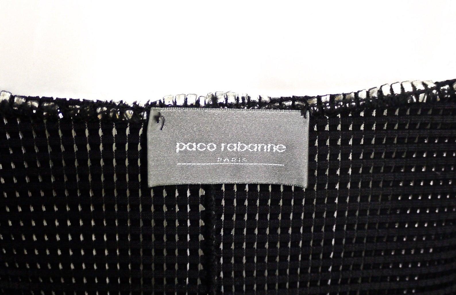 paco rabanne dress silver