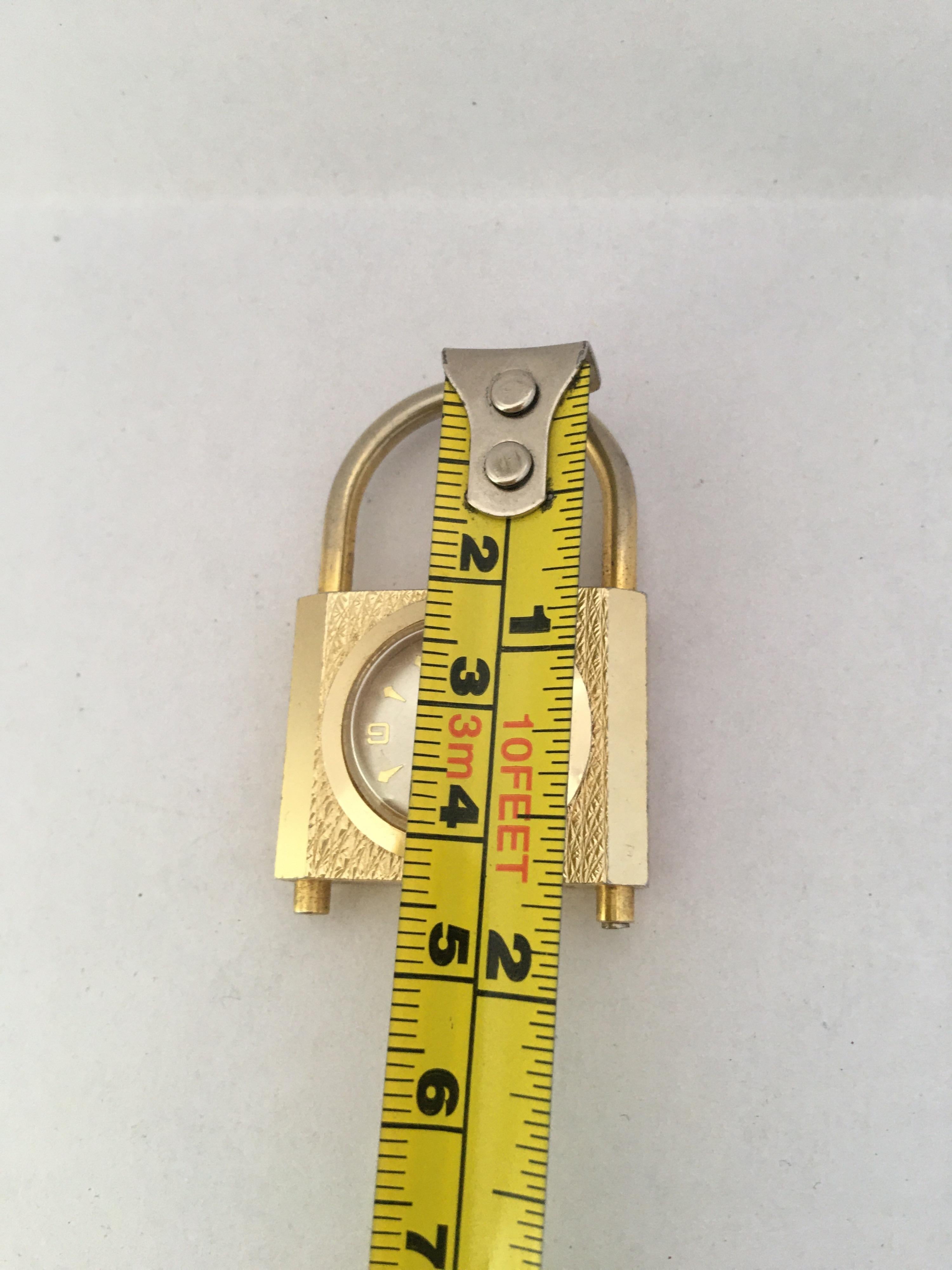 Vintage Padlock Shape Swiss Mechanical Pendant Watch For Sale 2
