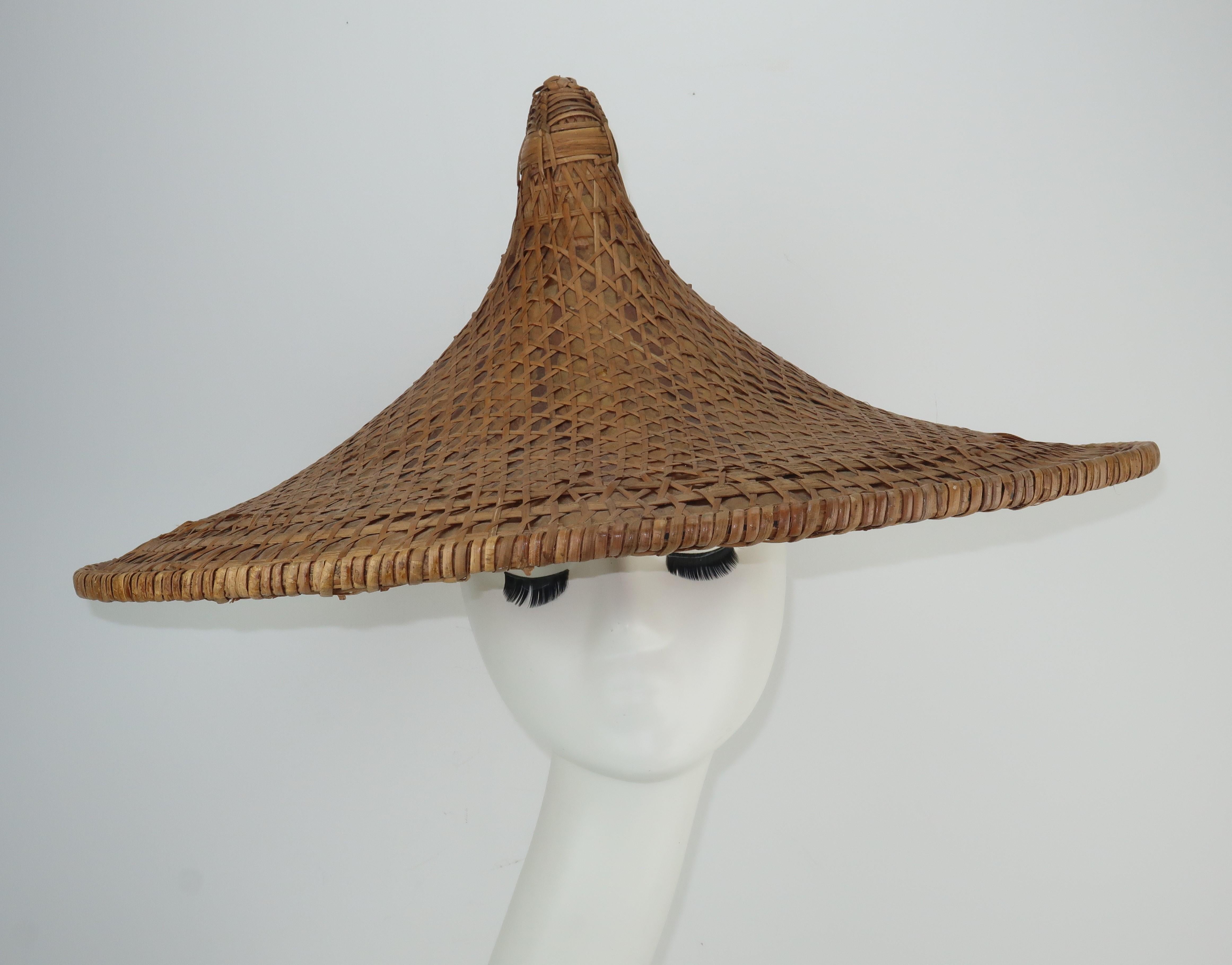 straw tricorn hat