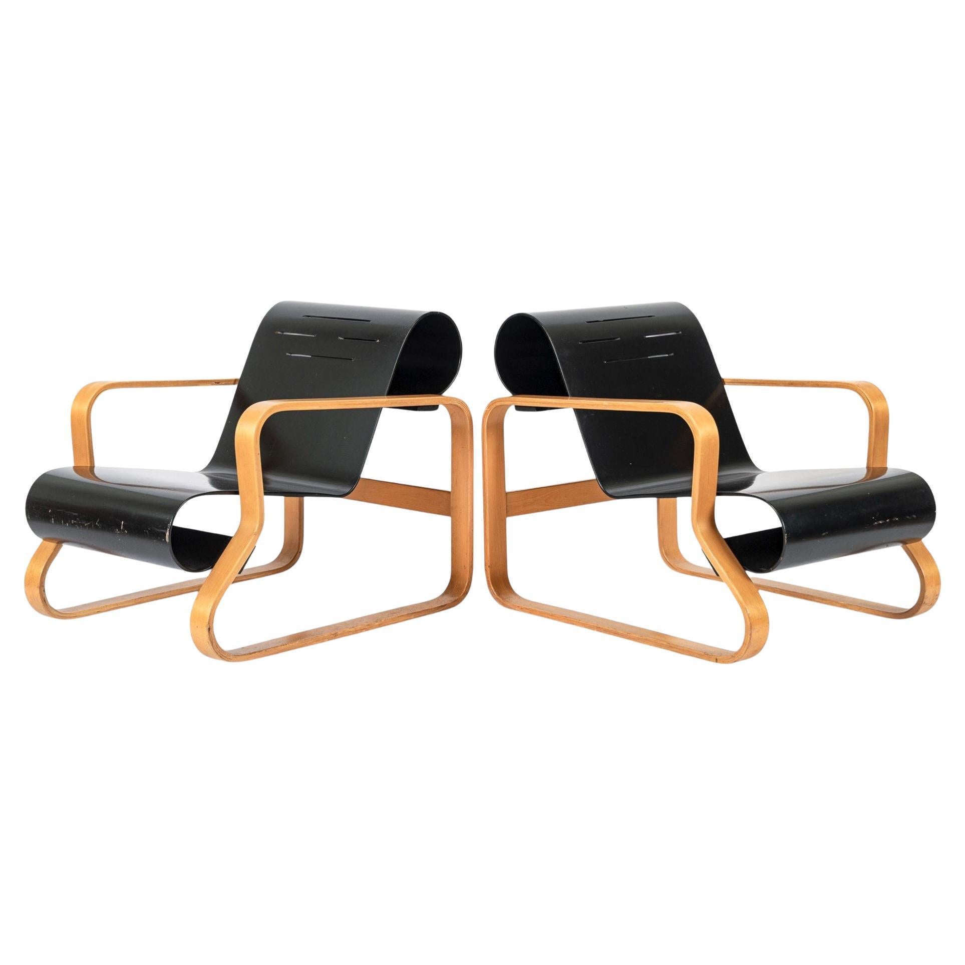Vintage Paimio #41 Plywood Armchairs by Alvar Aalto for Artek