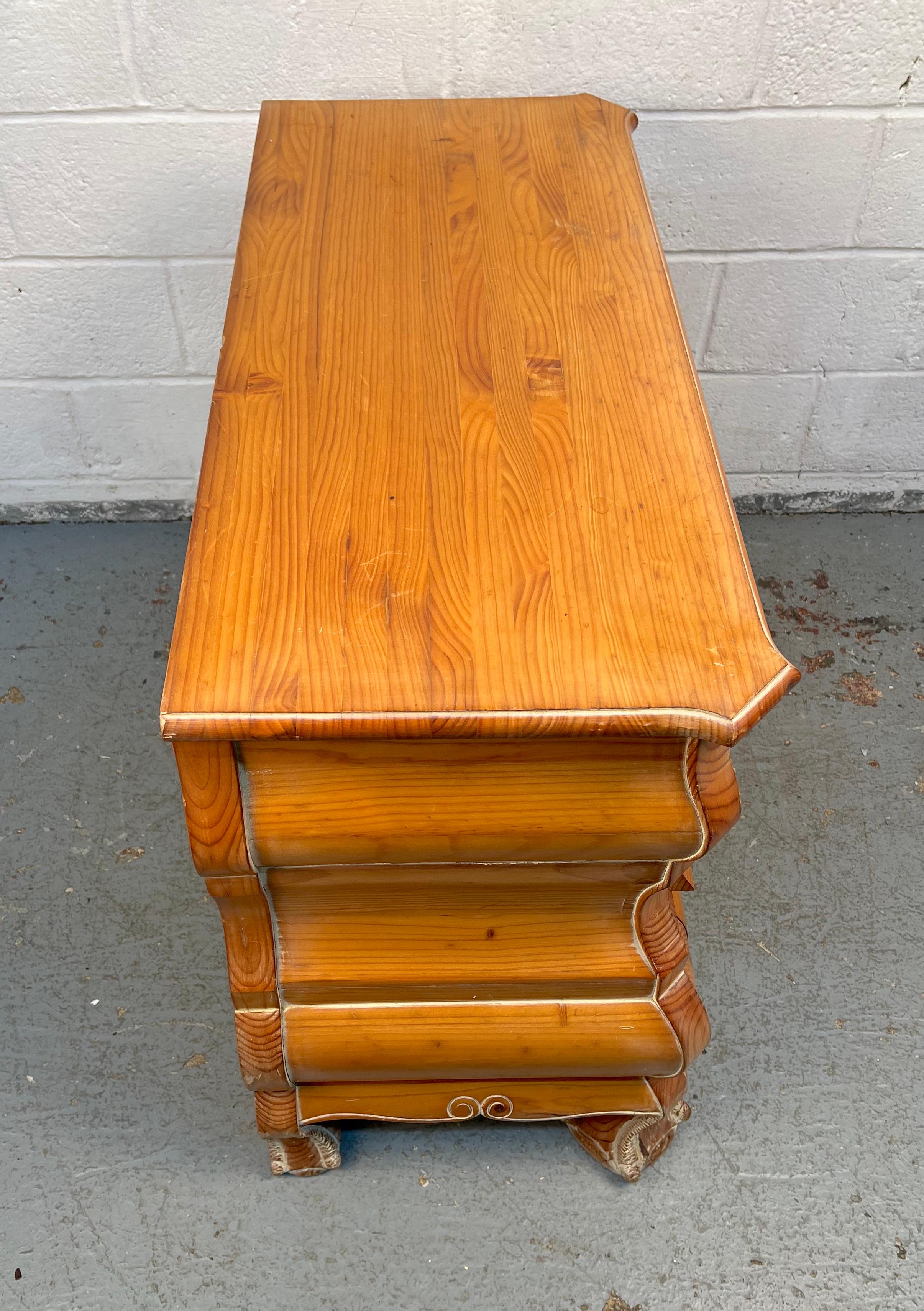 French Bombe Style Three-Drawer Chest For Sale 7