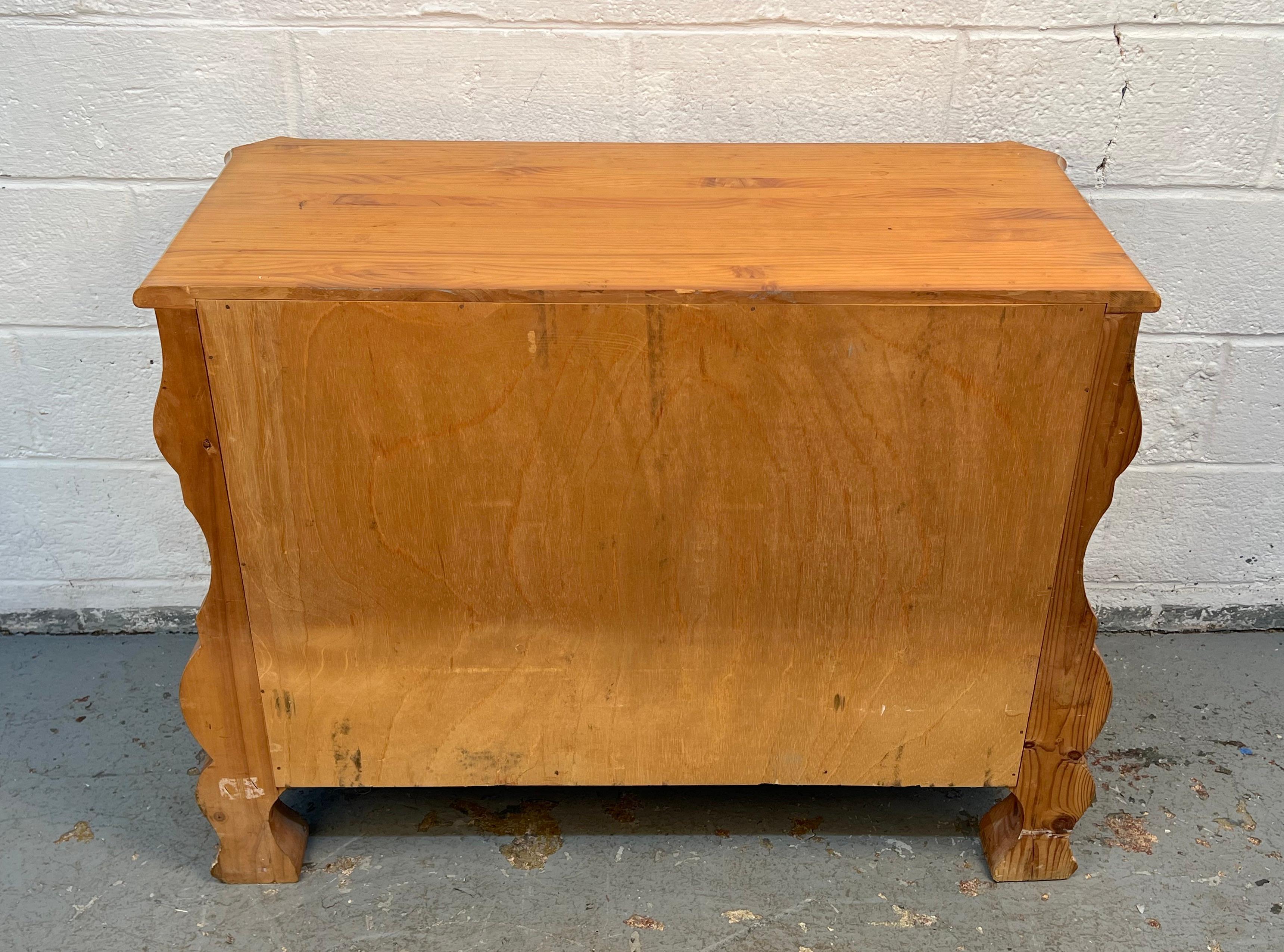 French Bombe Style Three-Drawer Chest For Sale 8