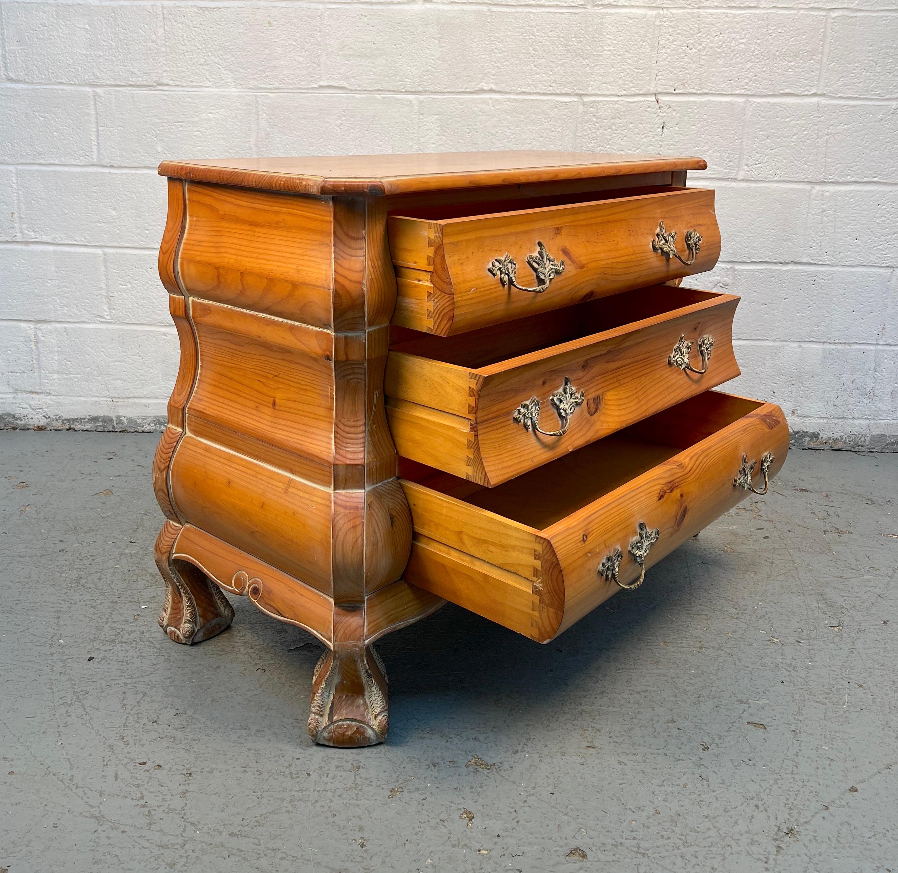 French Bombe Style Three-Drawer Chest For Sale 3