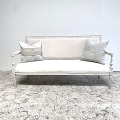 Gemaltes und gepolstertes Vintage-Sofa