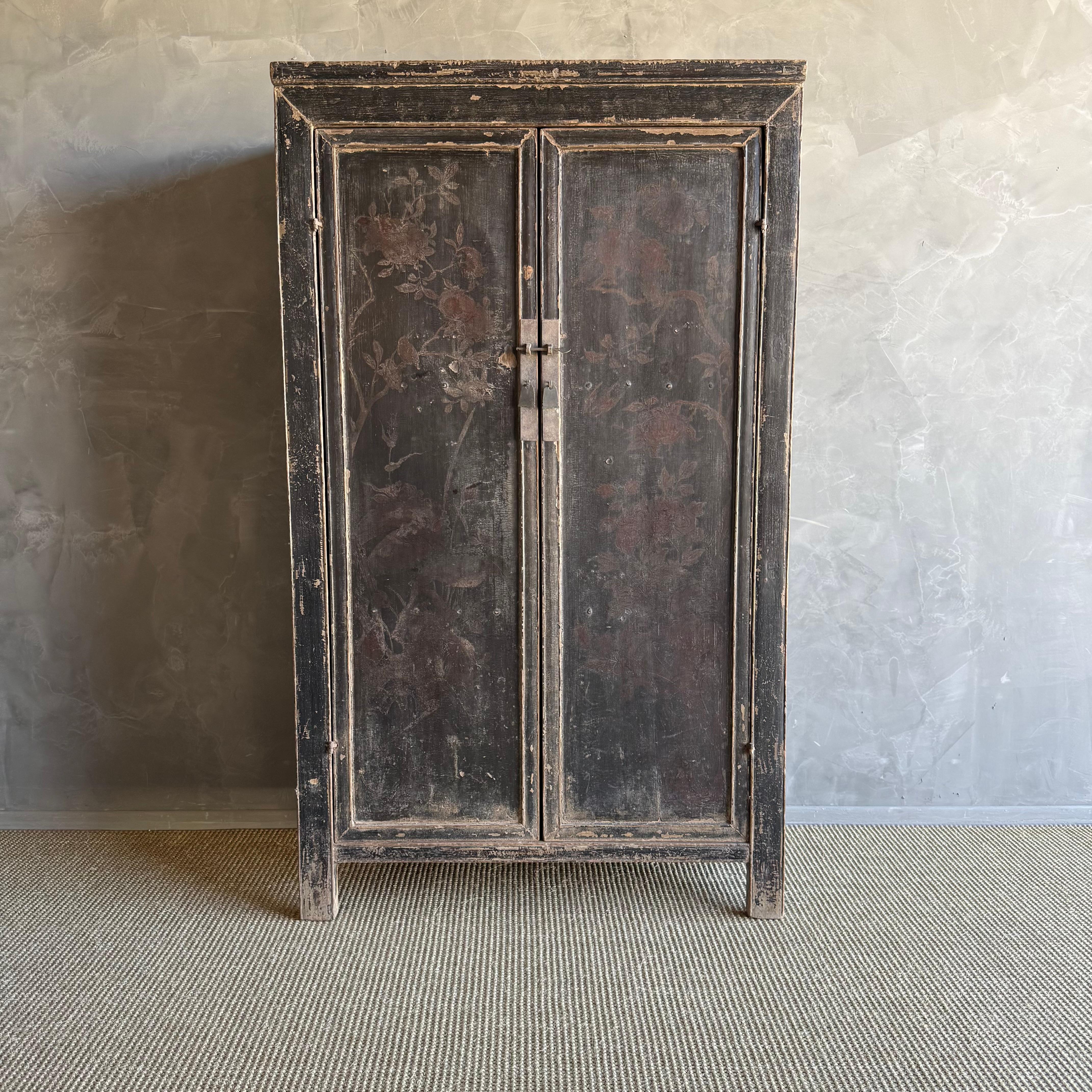 Vintage gemalt Armoire mit Blumenmotiv 9