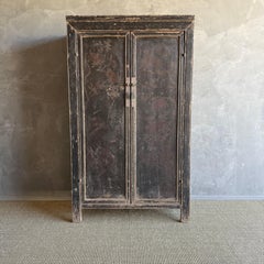 Vintage Painted Armoire with Floral Motif