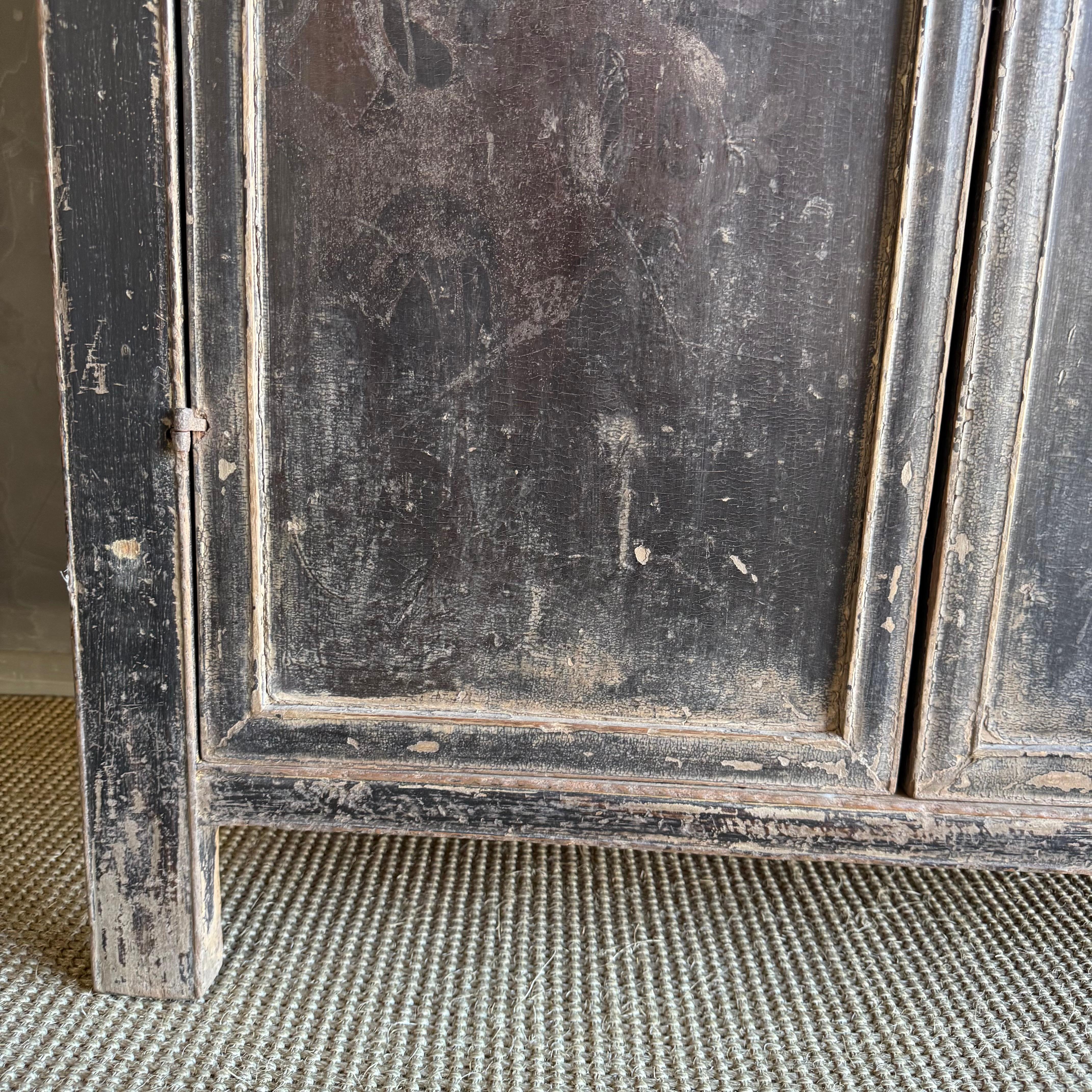 Vintage gemalt Armoire mit Blumenmotiv (Holz)