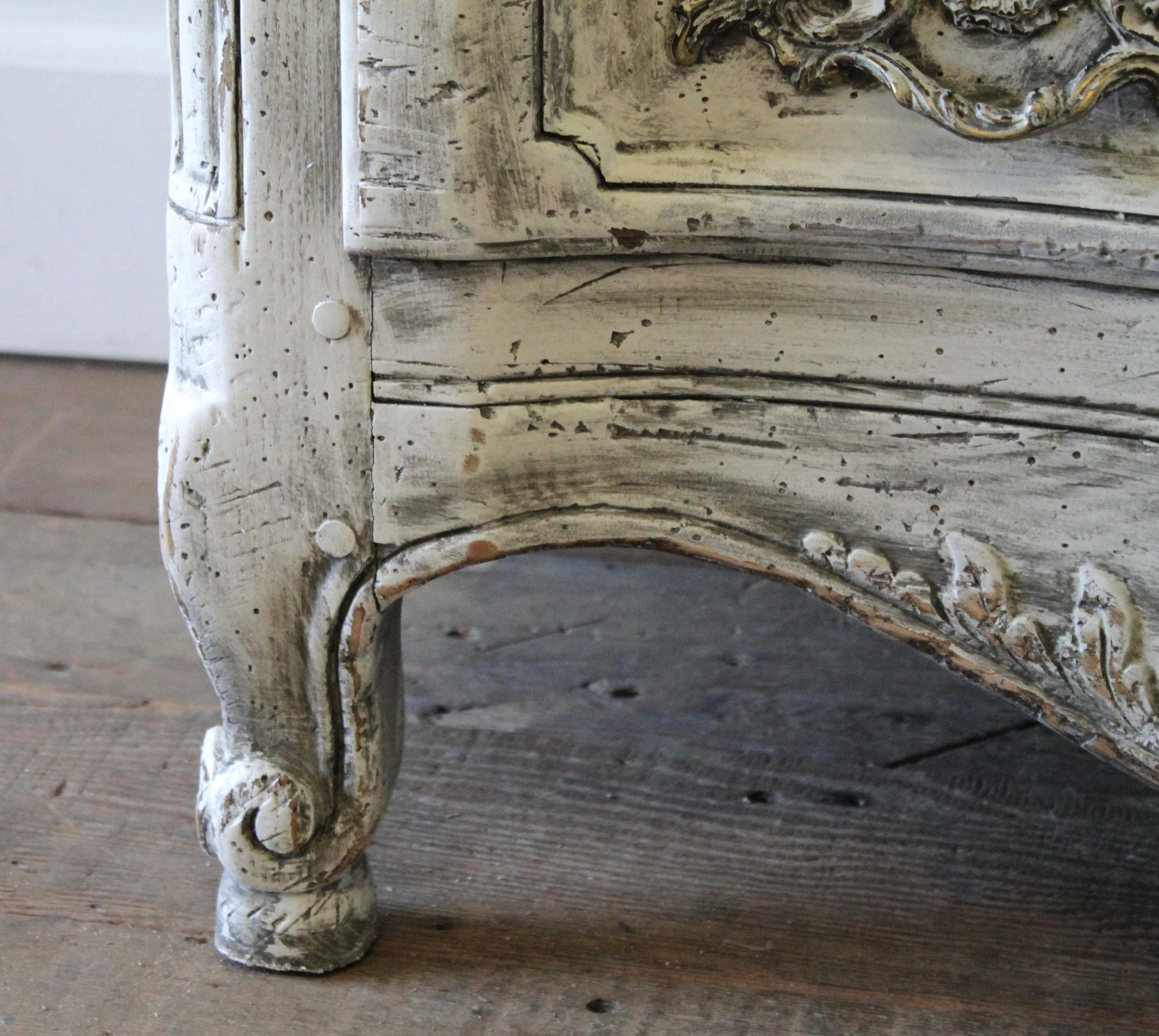 Vintage Painted Baker Commode Three-Drawer Chest 5