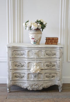 Vintage Painted Baker Commode Three-Drawer Chest