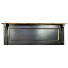 Used Painted Black Haberdashery Shop Counter Kitchen Island