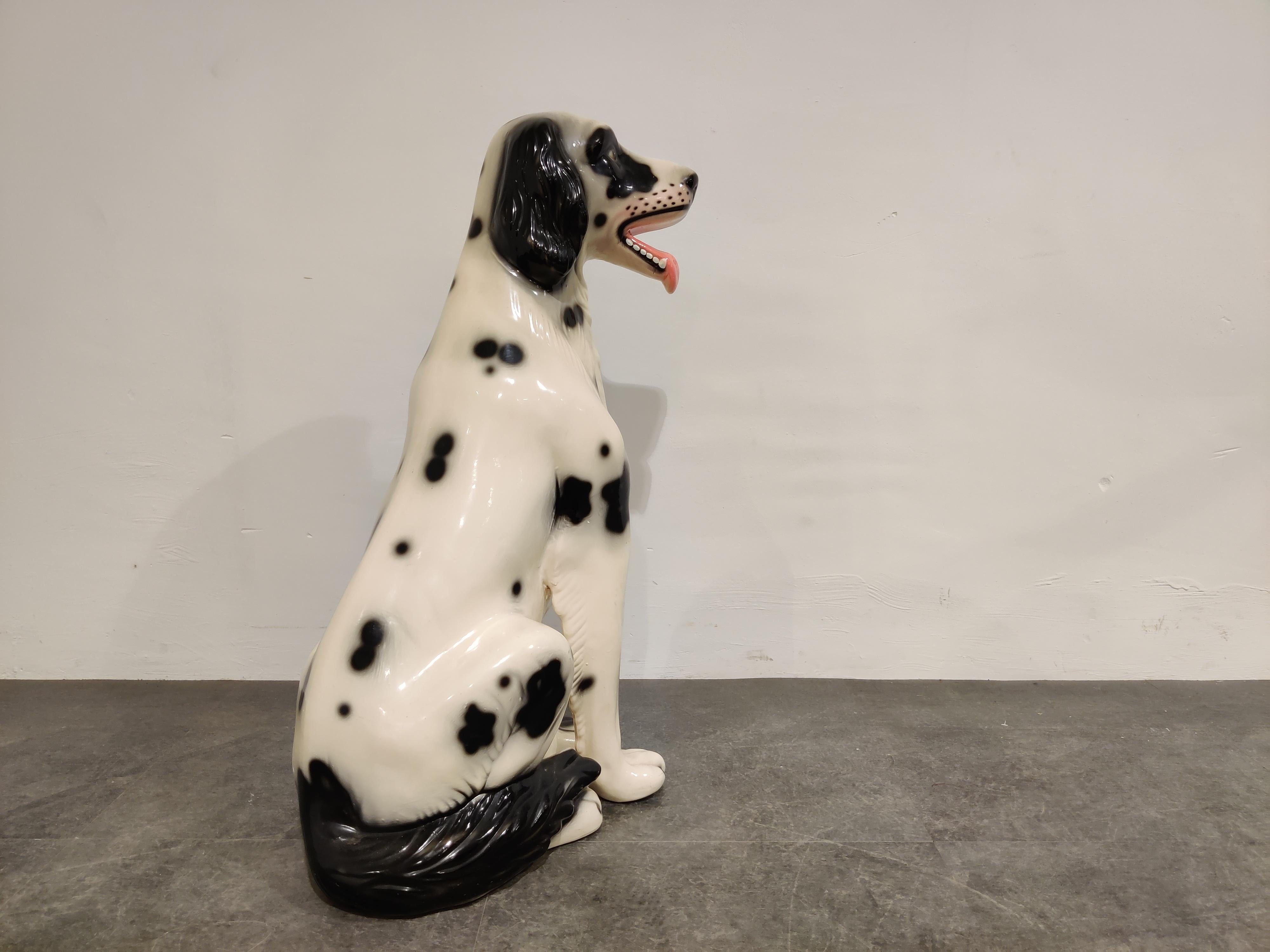 Please request a shipping quote, the shown rates are only estimates.

Large hand painted ceramic sculpture of a dalmatian dog.

Marked 'made in italy' at the bottom.

Very good condition, no chips or damages,

1970s, Italy

Dimensions