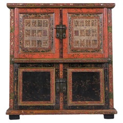 Vintage Painted Chinese Cabinet