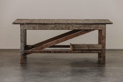 Tavolo consolle dipinto d'epoca proveniente dalla Francia, CIRCA 1950