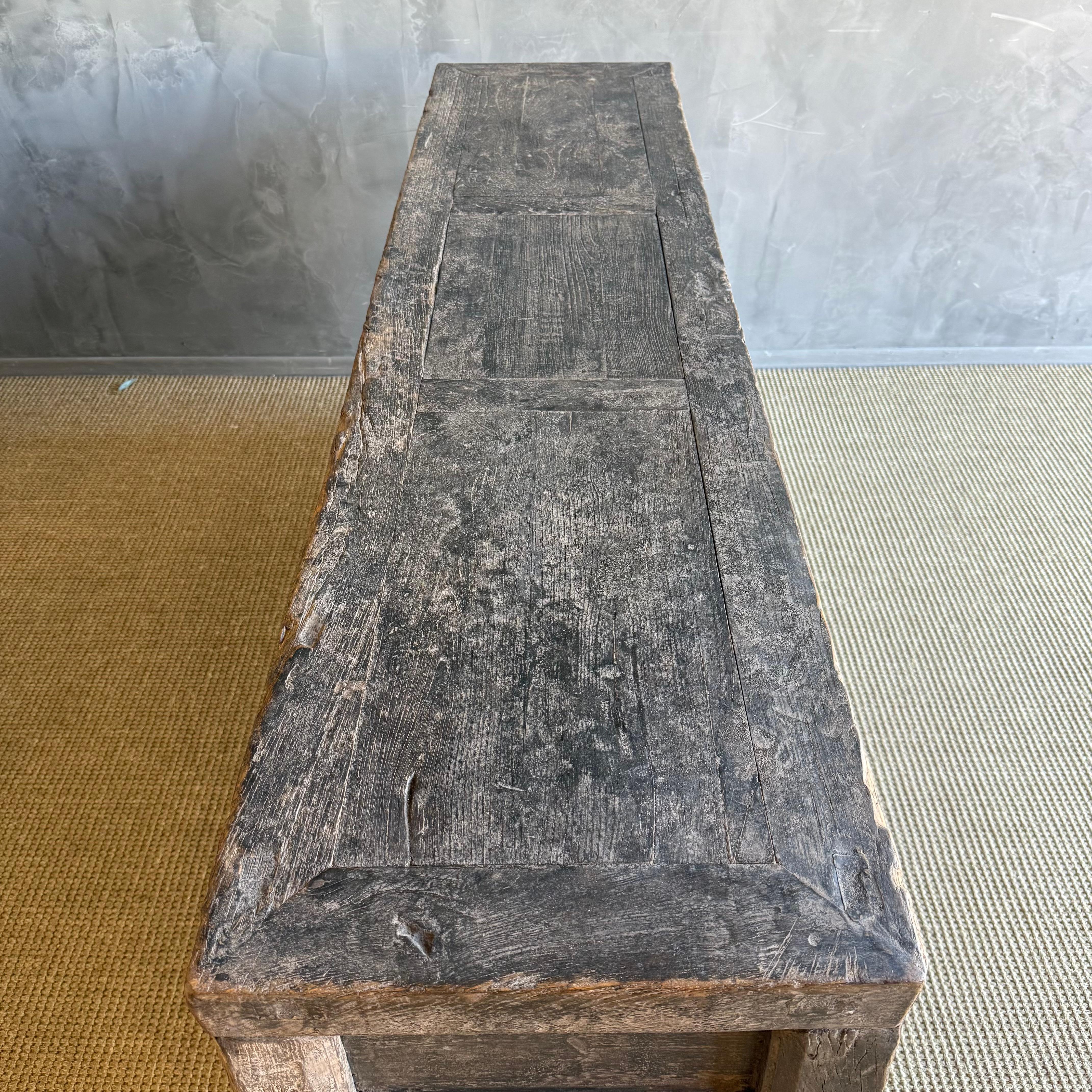 Mobile in legno di olmo verniciato d'epoca con cassetti da 71
