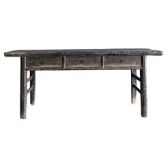 Vintage gemalt Ulme Wood Konsolentisch mit Schubladen 73"