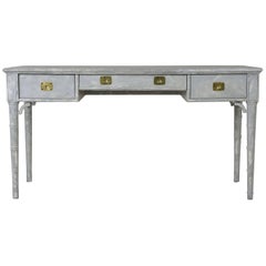 Vintage Painted Faux Bamboo Desk